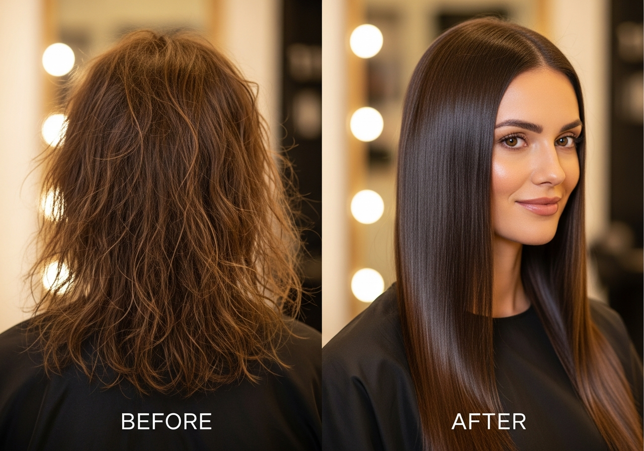 Hair transformation result